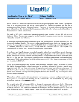 Silicon Carbide (Sic) Is a Chemical Compound and Not Just an Amalgamation of the Elements Silicon and Carbon