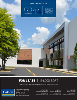 For Lease | 166,000 Sqft 5244 Hickory Hollow Parkway, Antioch, Tennessee 37013