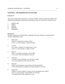 Exercise Answer Key - Chapter 3 6 ______