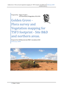 Flora Survey and Vegetation Mapping for TSF3 Footprint - Site B&D and Northern Areas