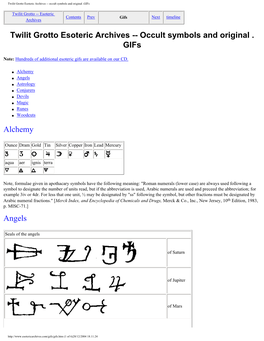 Twilit Grotto Esoteric Archives -- Occult Symbols and Original .Gifs