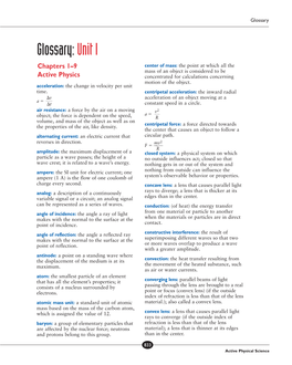 Glossary: Unit I