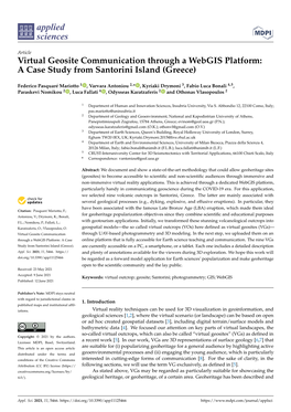 Virtual Geosite Communication Through a Webgis Platform: a Case Study from Santorini Island (Greece)