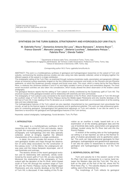 Synthesis on the Turin Subsoil Stratigraphy and Hydrogeology (Nw Italy)