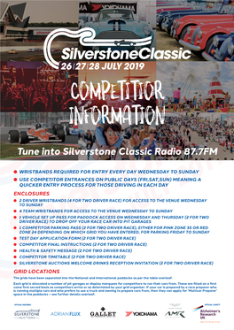 Tune Into Silverstone Classic Radio 87.7FM
