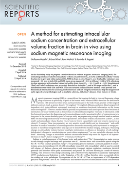 A Method for Estimating Intracellular Sodium Concentration And