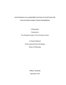 Electrospun Plla Nanofiber Coating of Scaffolds For