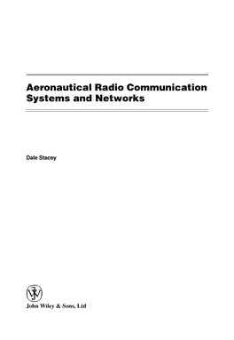 Aeronautical Radio Communication Systems and Networks