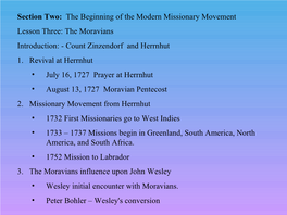 History of Modern Missions