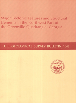 Major Tectonic Features Arid Struc the Greenville Quadrangle