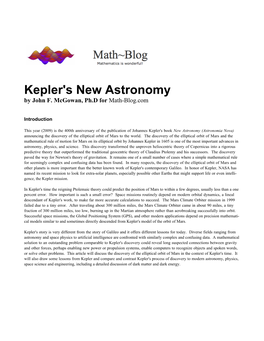 Kepler's New Astronomy.Pdf