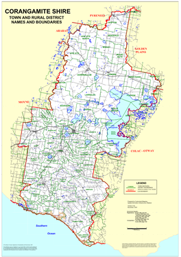 CORANGAMITE SHIRE NELG PYRENEES GLE R O K E W D O TOWN and RURAL DISTRICT Ek R O Cre D