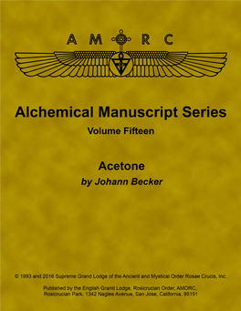 Acetone, by Johann Becker