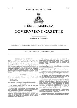 Government Gazette