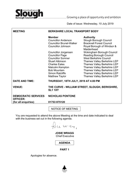 (Public Pack)Agenda Document for Berkshire Local Transport Body, 18