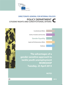 The Advantages of a Gender-Sensitive Approach to Tackle Youth Unemployment