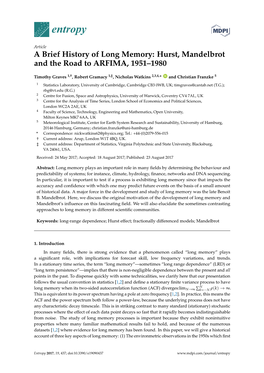 Hurst, Mandelbrot and the Road to ARFIMA, 1951–1980