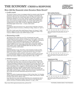 How Did the Financial Crisis Threaten Main Street?