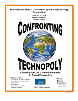 Program in Culture and Technology, University of Toronto