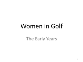 Women in Golf
