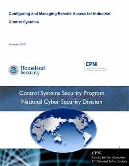 Configuring and Managing Remote Access for Industrial Control Systems