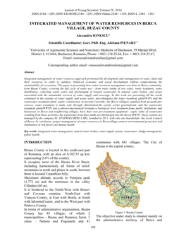 Integrated Management of Water Resources in Berca Village, Buzau County