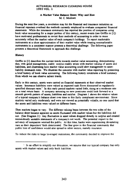 Actuarial Research Clearing House 1993 VOL. 1 a Market