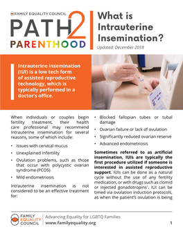 What Is Intrauterine Insemination? Updated: December 2018