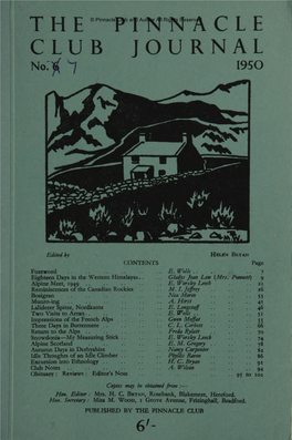 The Pinnacle Club Journal 1950 '—