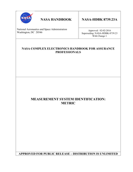 Nasa Handbook Nasa-Hdbk 8739.23A Measurement