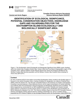 Identification of Ecological Significance, Potential