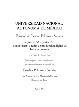Software Libre Y Abierto: Comunidades Y Redes De Producción Digital De Bienes Comunes