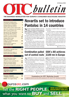 Novartis Set to Introduce Pantoloc in 14 Countries