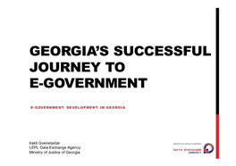 E-Government Development in Georgia