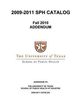 2009-2011 Sph Catalog