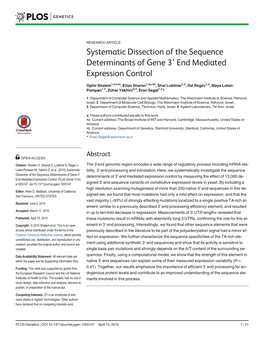 Systematic Dissection of the Sequence Determinants of Gene 3’ End Mediated Expression Control