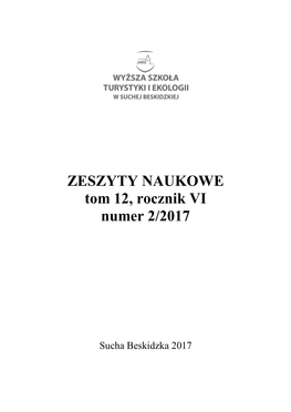 ZESZYTY NAUKOWE Tom 12, Rocznik VI Numer 2/2017
