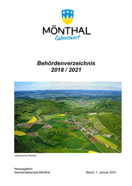 Behördenverzeichnis 2018 / 2021