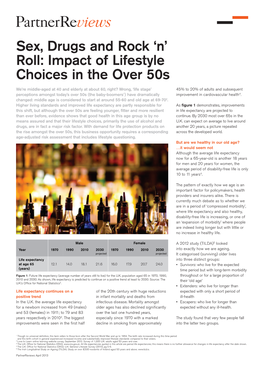 Sex, Drugs and Rock 'N' Roll: Impact of Lifestyle Choices in the Over