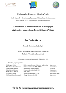 Amélioration D'une Modélisation Hydrologique Régionalisée Pour