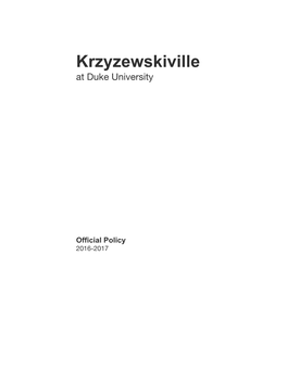 Krzyzewskiville at Duke University