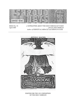 Shroud News Issue #52 April 1989