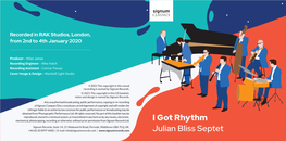 I Got Rhythm Julian Bliss Septet