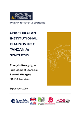 Chapter 8: an Institutional Diagnostic of Tanzania: Synthesis