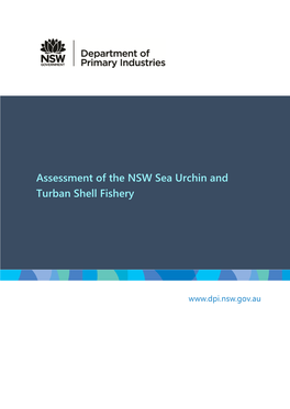 Assessment of the NSW Sea Urchin and Turban Shell Fishery August