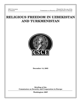 Religious Freedom in Uzbekistan and Turkmenistan