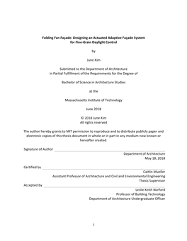 Folding Fan Façade: Designing an Actuated Adaptive Façade System for Fine-Grain Daylight Control