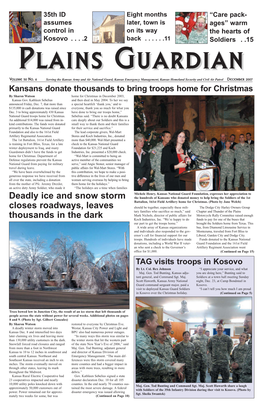 December 2007 Kansans Donate Thousands to Bring Troops Home for Christmas by Sharon Watson Home for Christmas in December 2003, Kansas Gov
