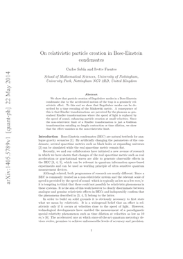On Relativistic Particle Creation in Bose-Einstein Condensates