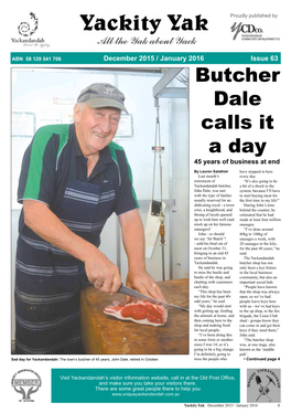 Butcher Dale Calls It a Day 45 Years of Business at End